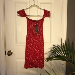 floral off-the-shoulder dress